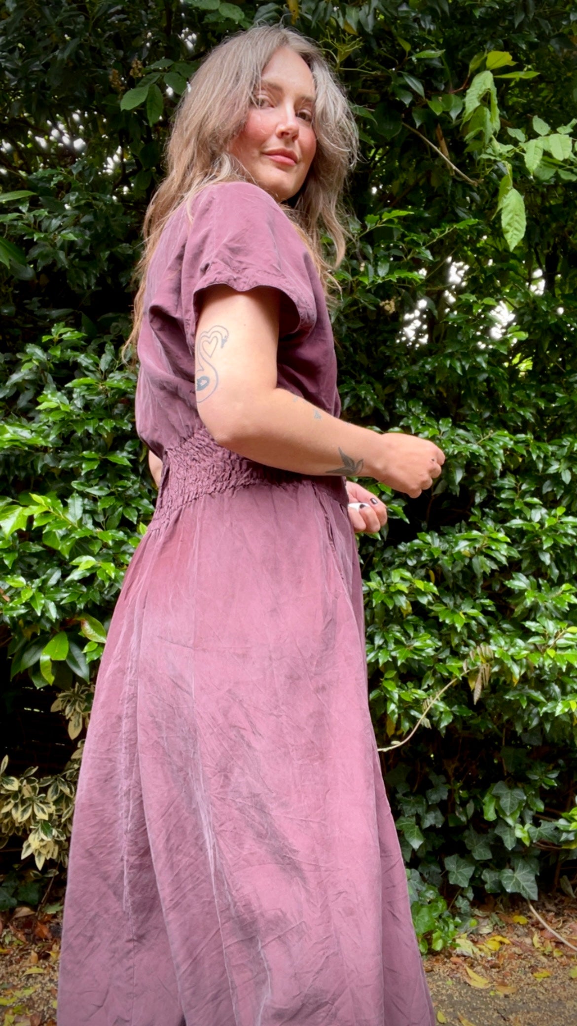Silk A-Line Dress