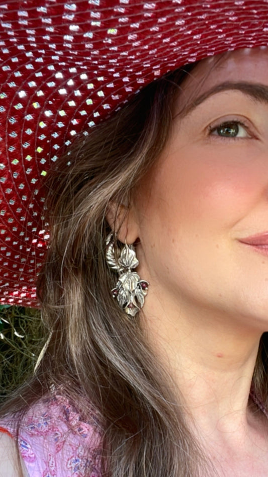 Art Nouveau Silver Earrings