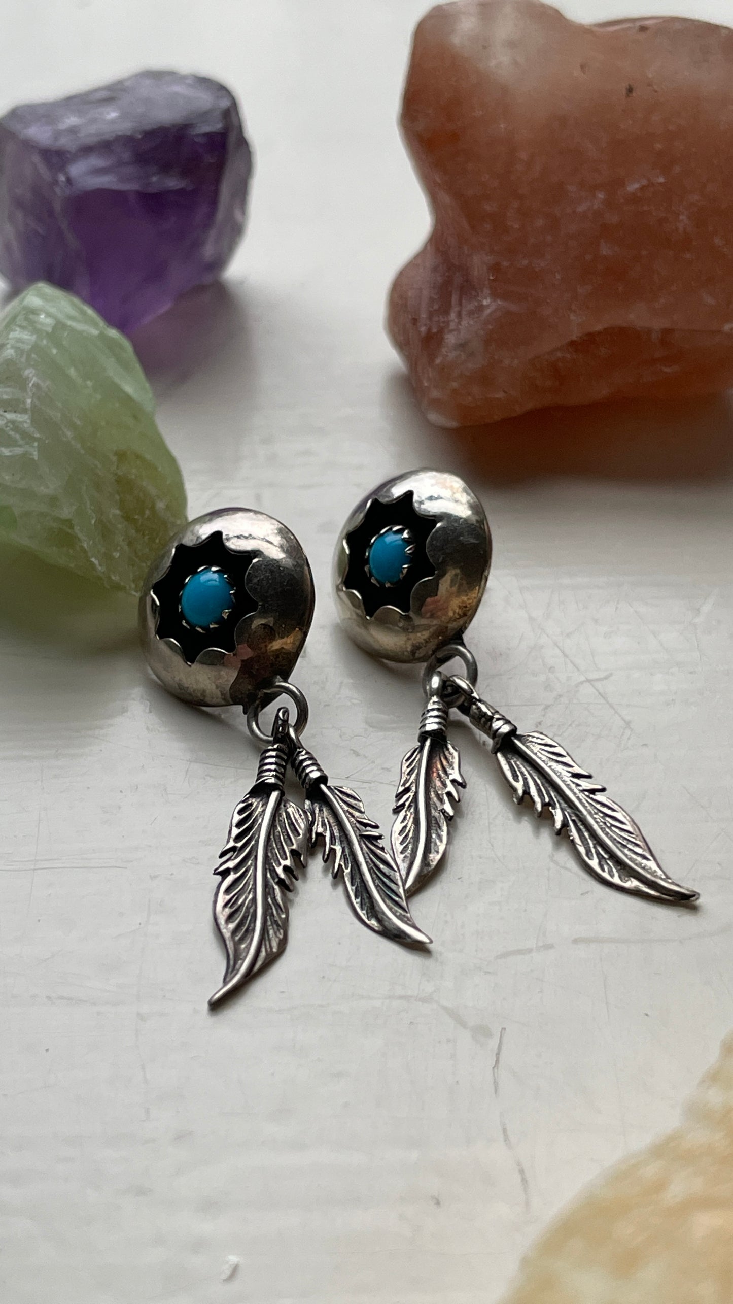 Navajo Feather Earrings