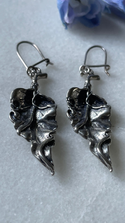 Art Nouveau Leaf Earrings