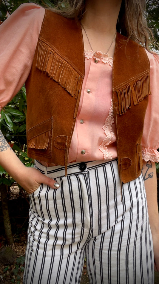 Suede Fringe Waistcoat