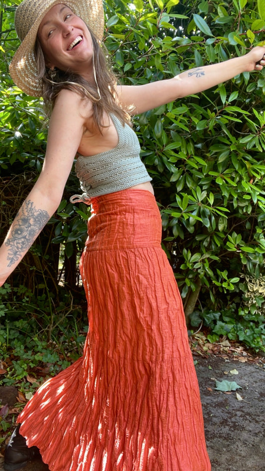 Y2K Structure Maxi Skirt