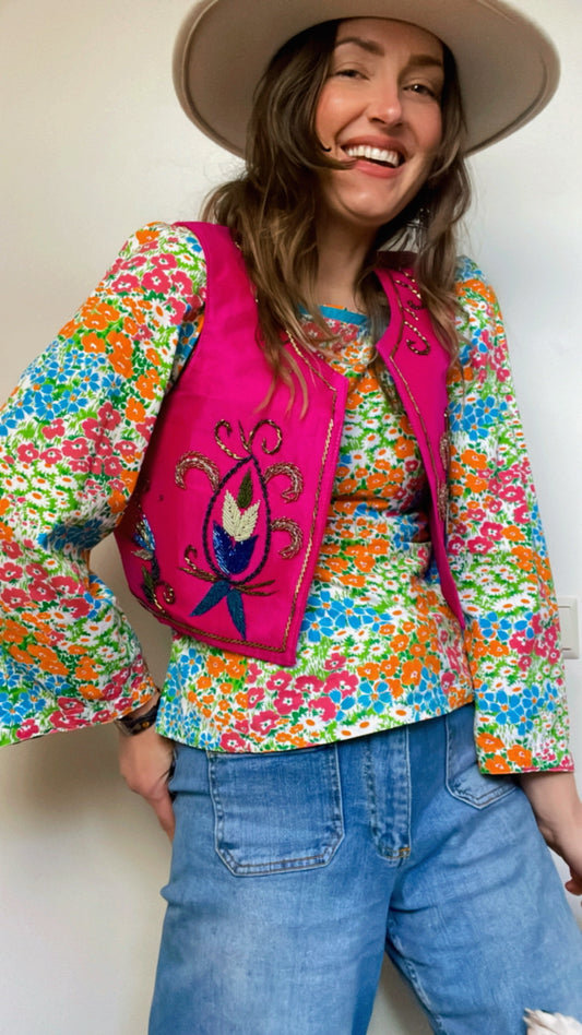 Beaded Silk Waistcoat