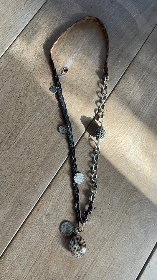 Leather & Metal Necklace