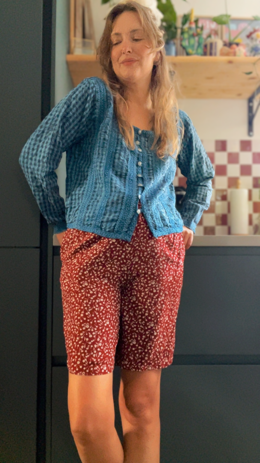Gingham boxy top