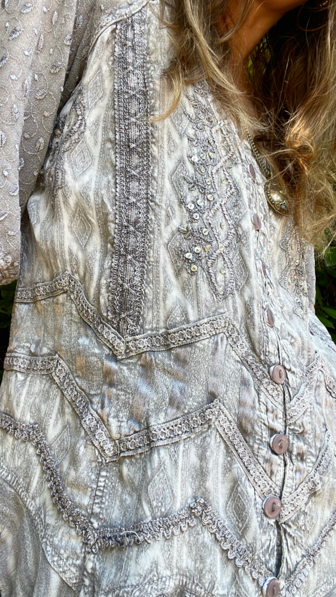 Silver Hippie Top