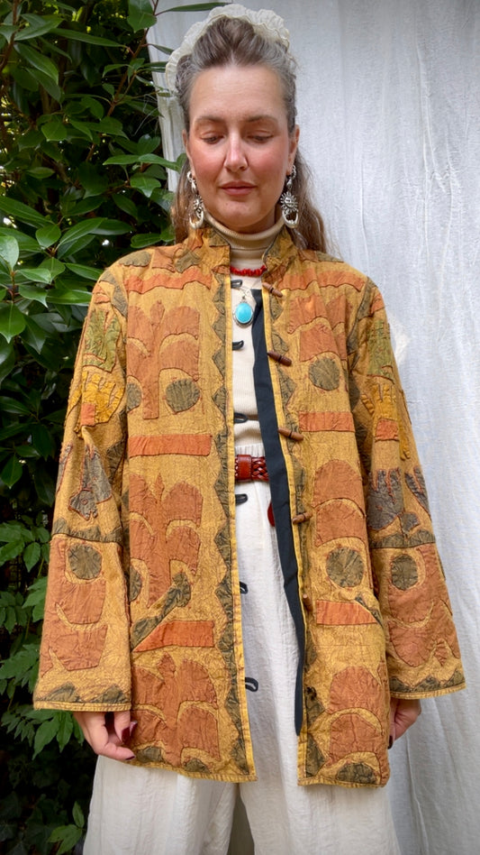 Golden Kantha Shacket