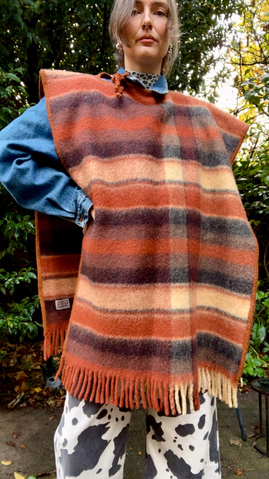 Woolen Blanket Poncho