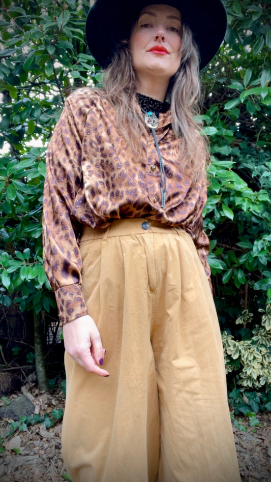 Satin Leopard Shirt