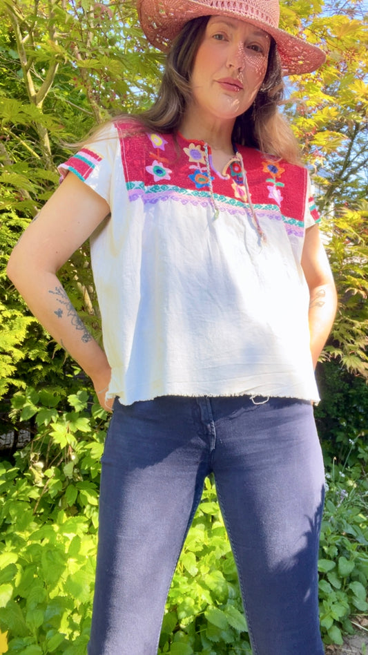 Huipil Flower Top
