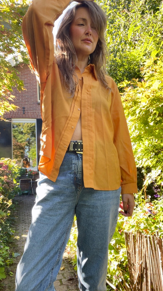 Golden Pleated LS Shirt