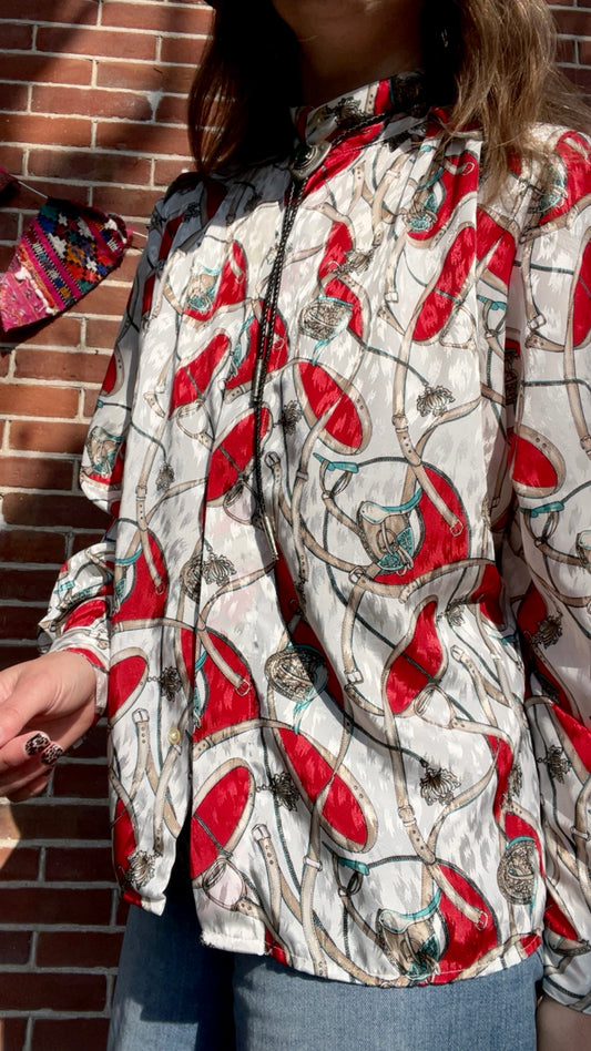 Equestrian Printed Top