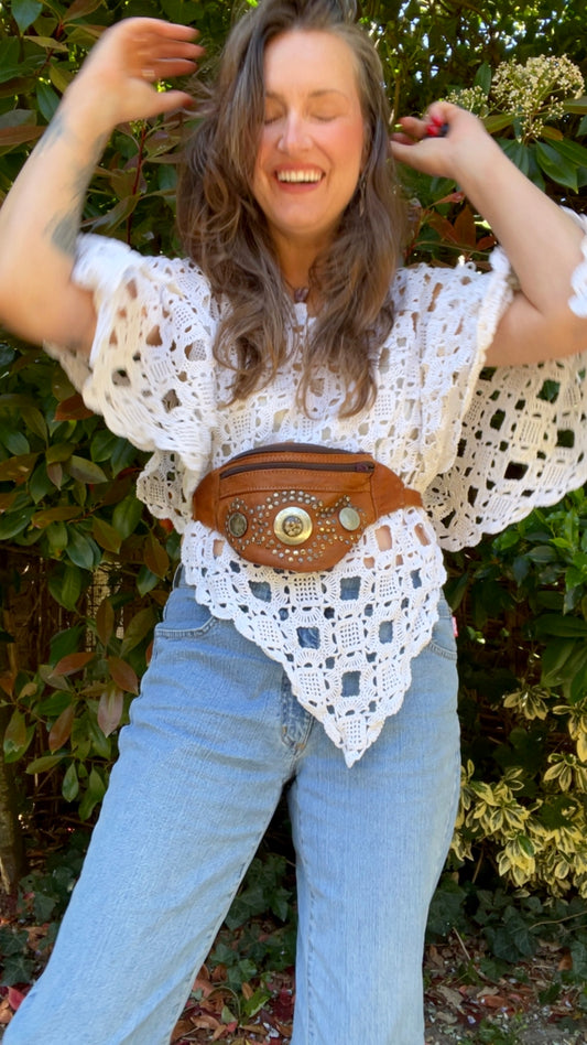 Reworked • Crochet Poncho Top