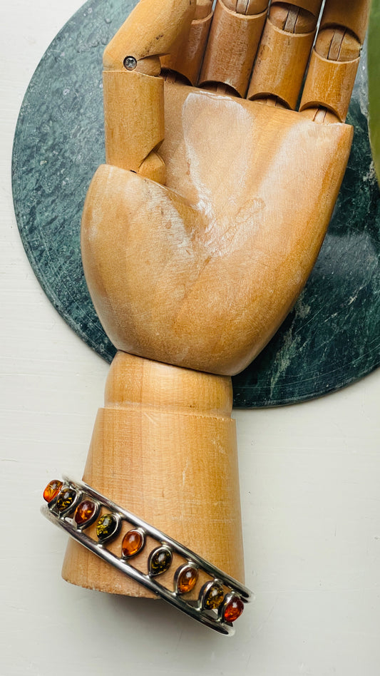 925 Silver Baltic Amber Bracelet