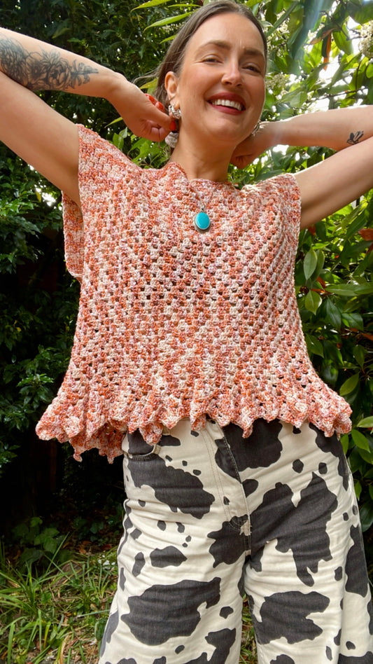 Crochet Ruffle Top