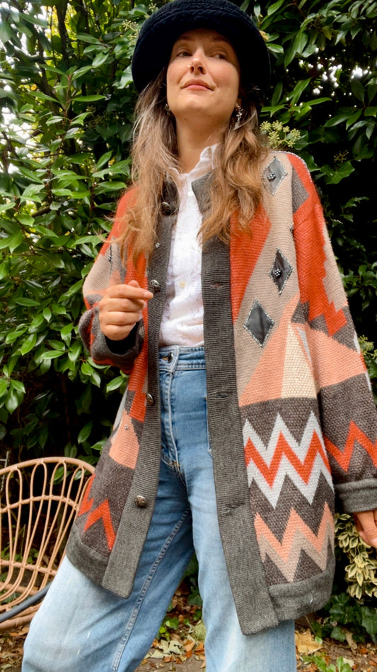 Reworked • 80s Gaphic Cardigan