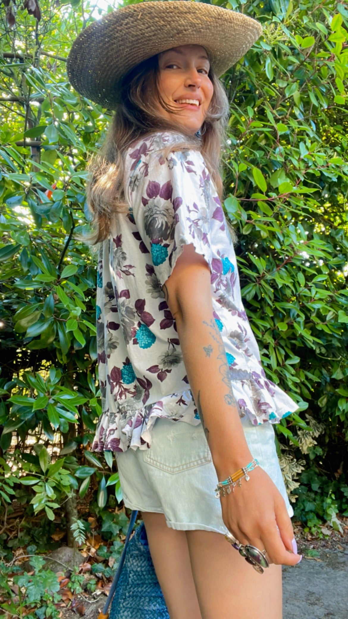 Flower Ruffle T-Shirt