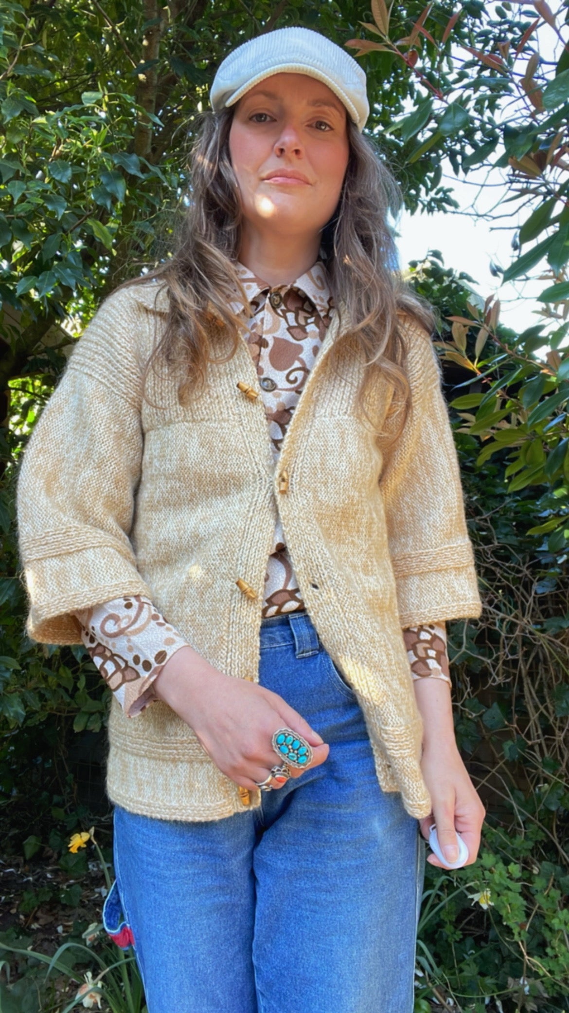 70s Neutral Cardigan