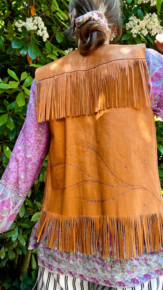 Leather Fringe Waistcoat