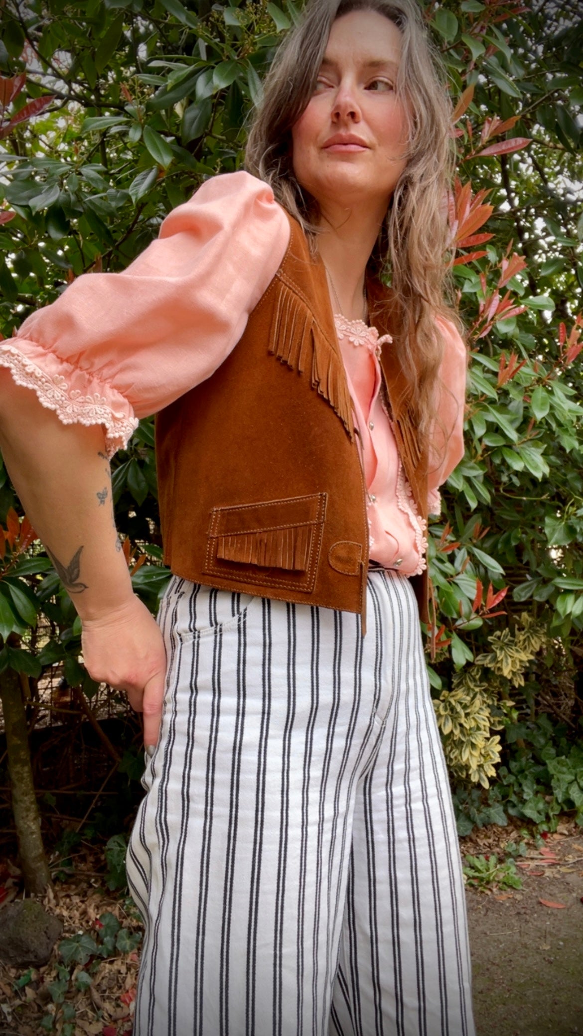 Suede Fringe Waistcoat