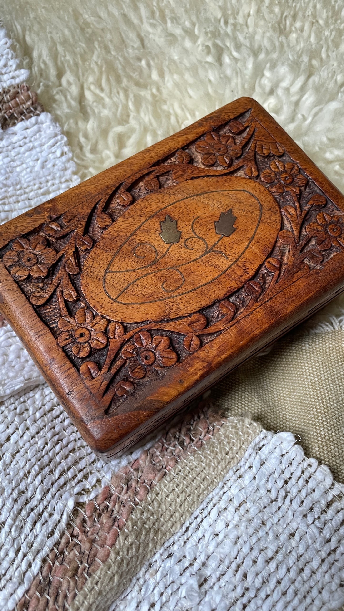 Wood Carved Box