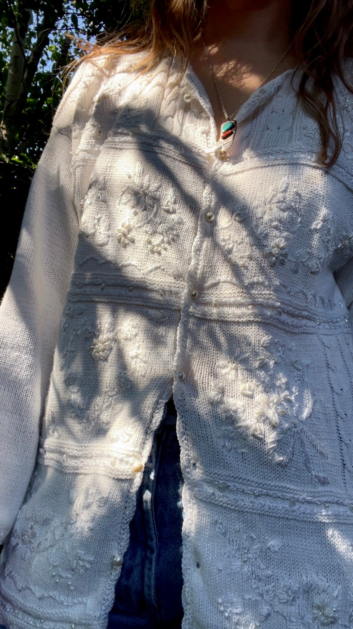 Bedazzled Cotton Cardigan