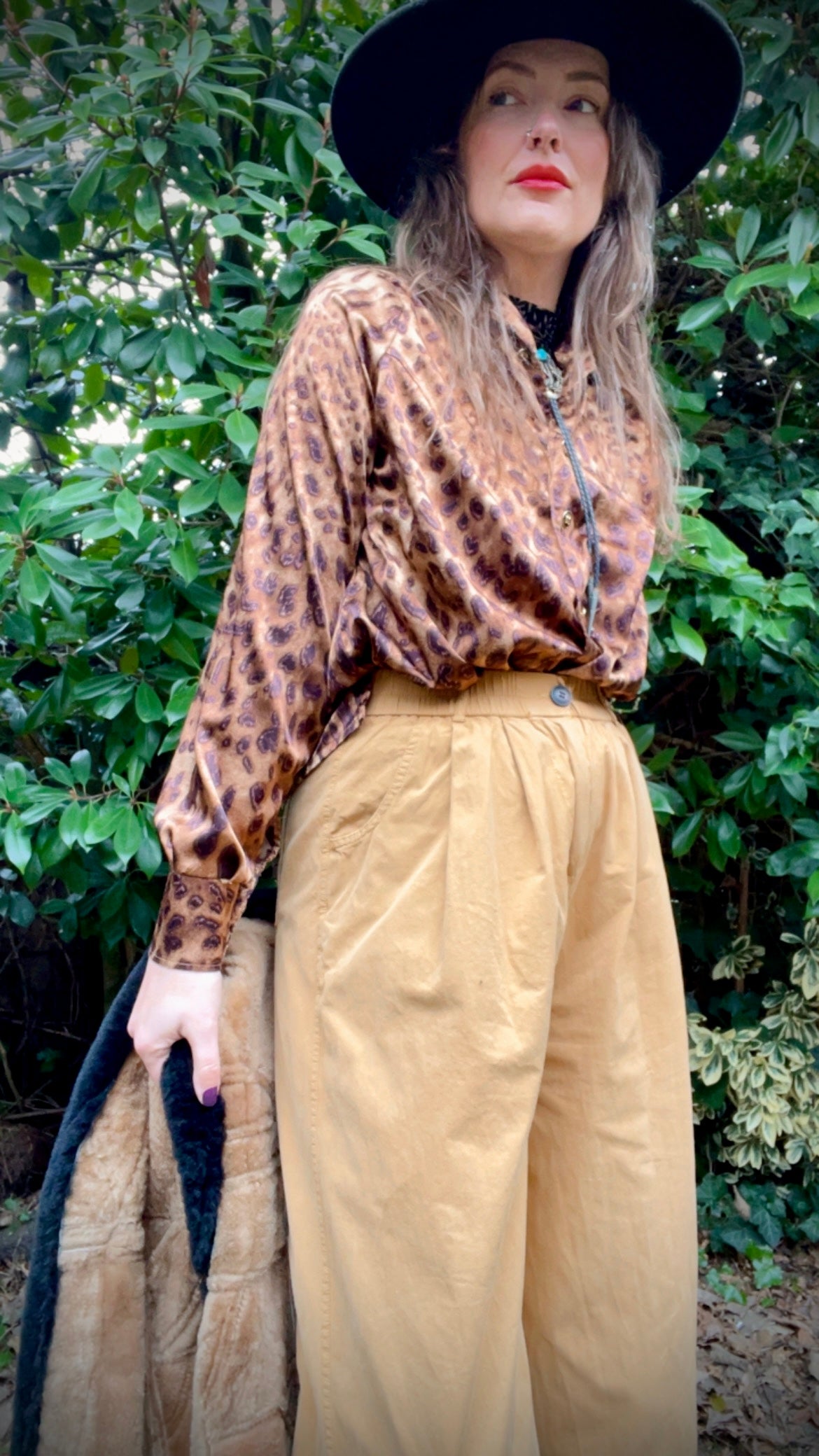 Patchwork Shearling Waistcoat