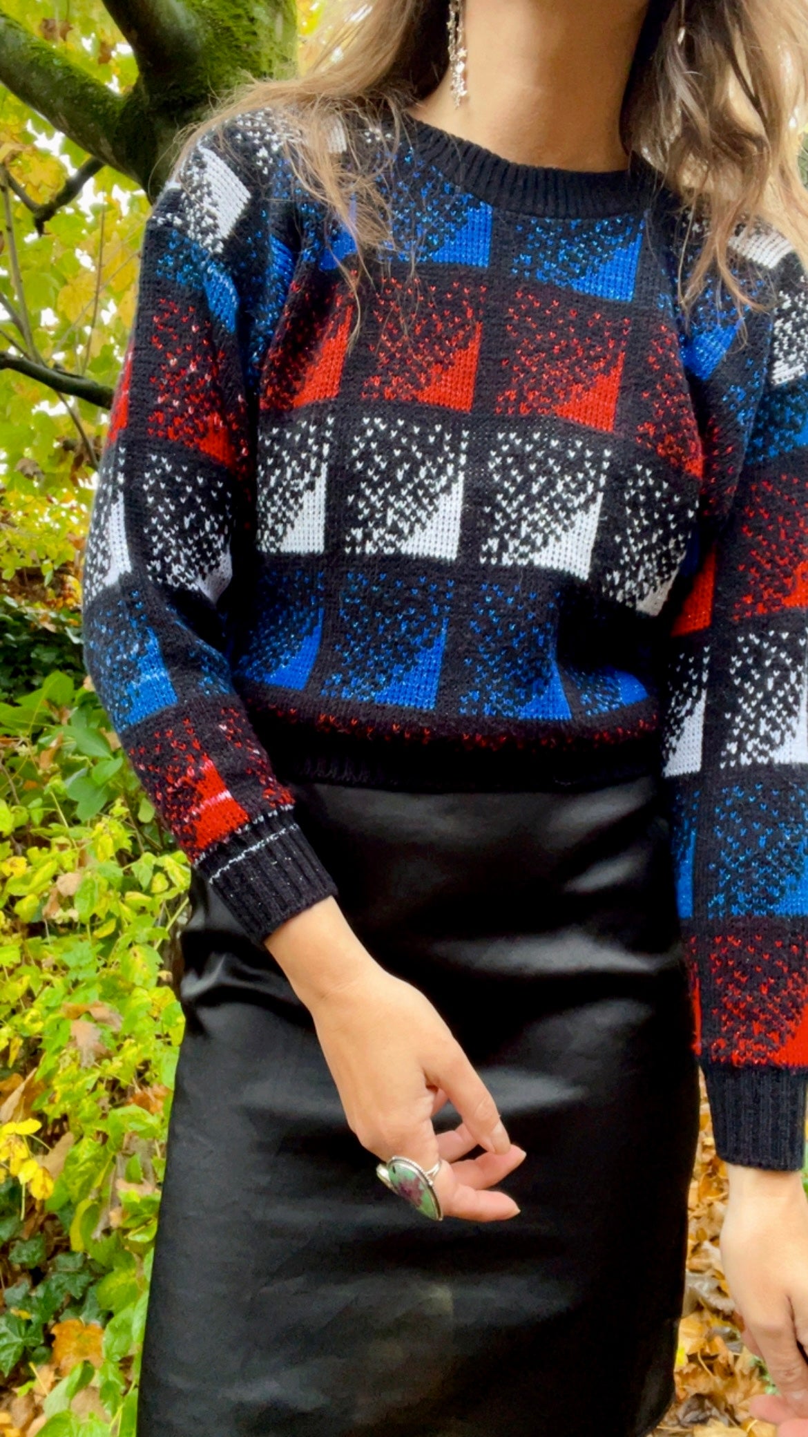 80s Geometric Jumper