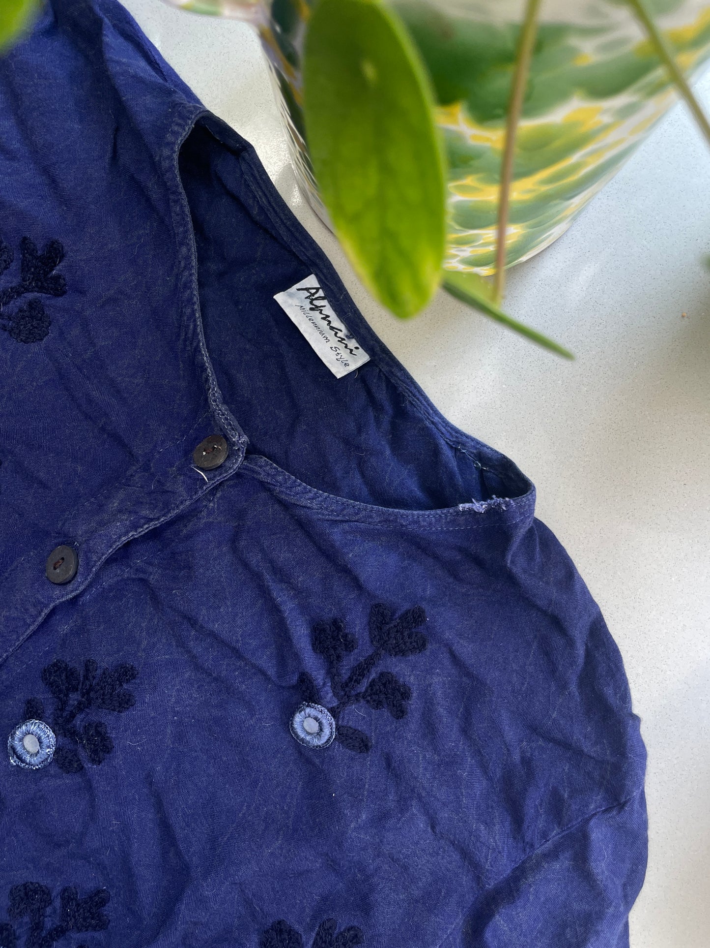 Indigo Hippie Top
