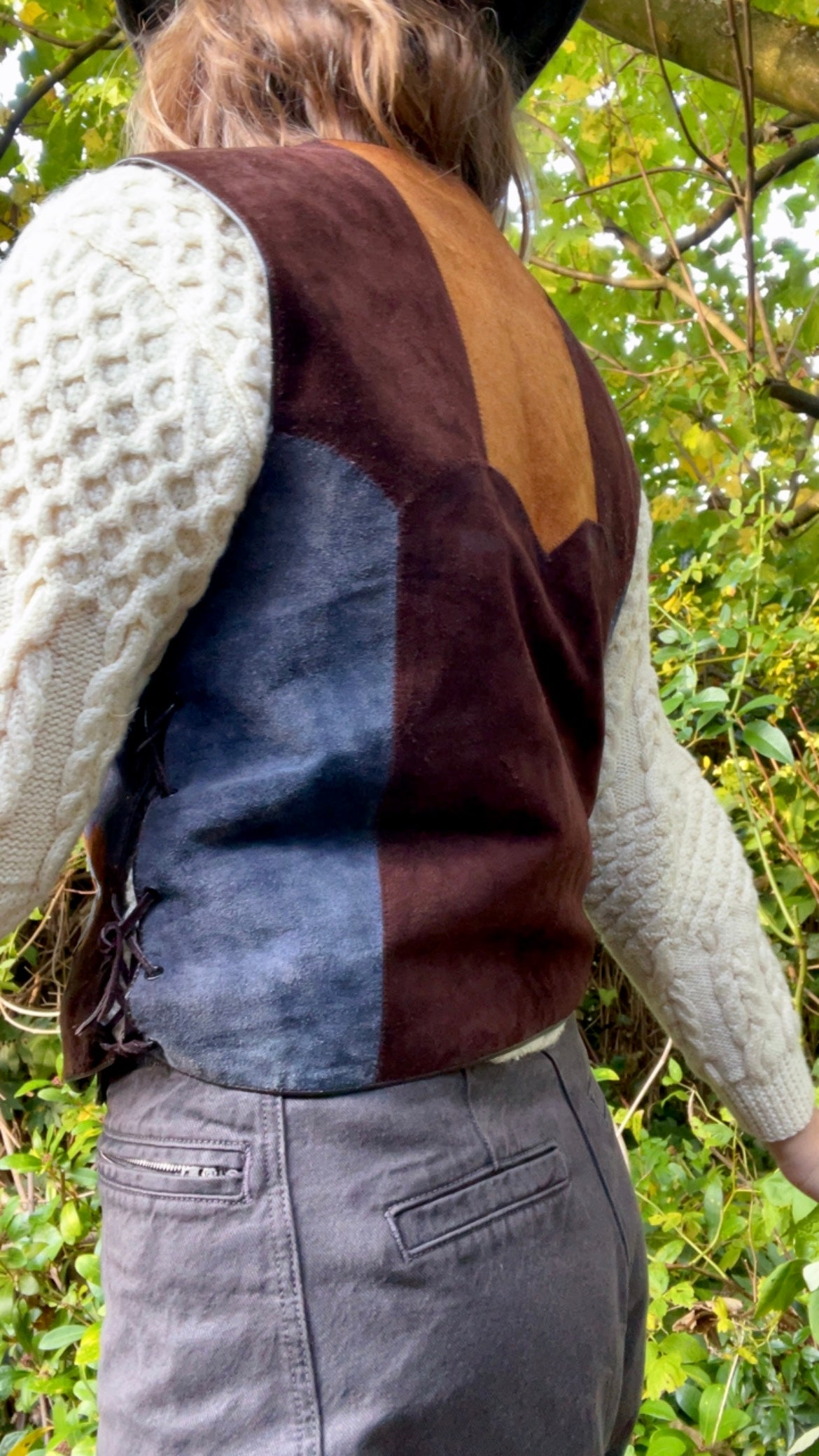 Patchwork Suede Waistcoat