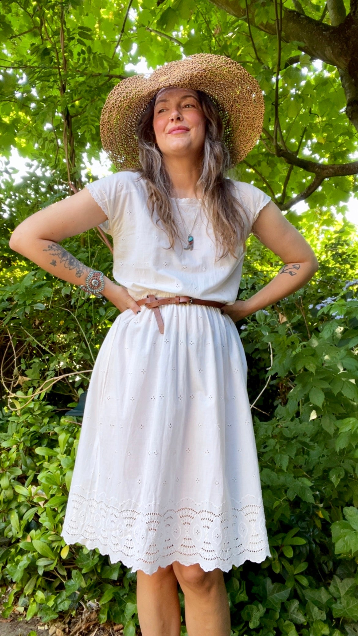 70s Broderie Anglaise Dress