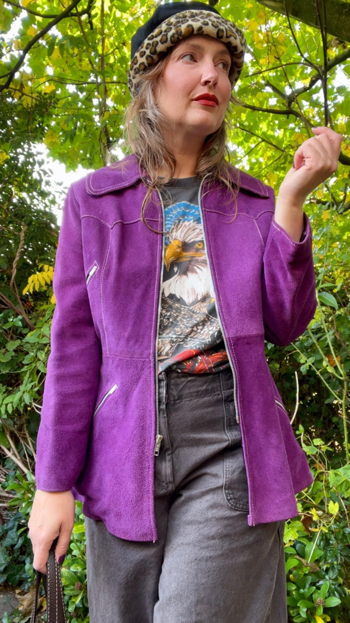 70s Purple Suede Jacket