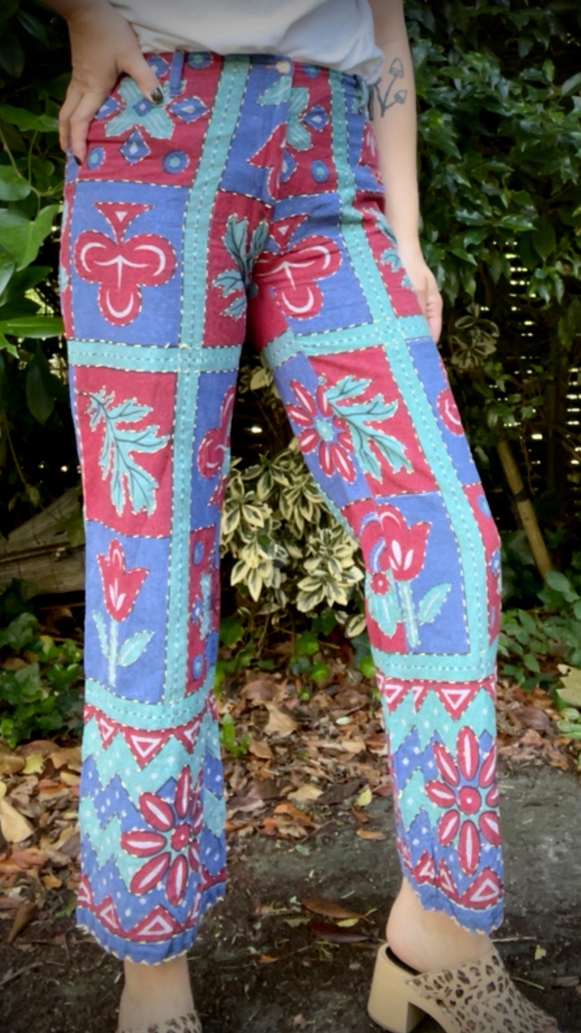 Patchwork Printed Trousers