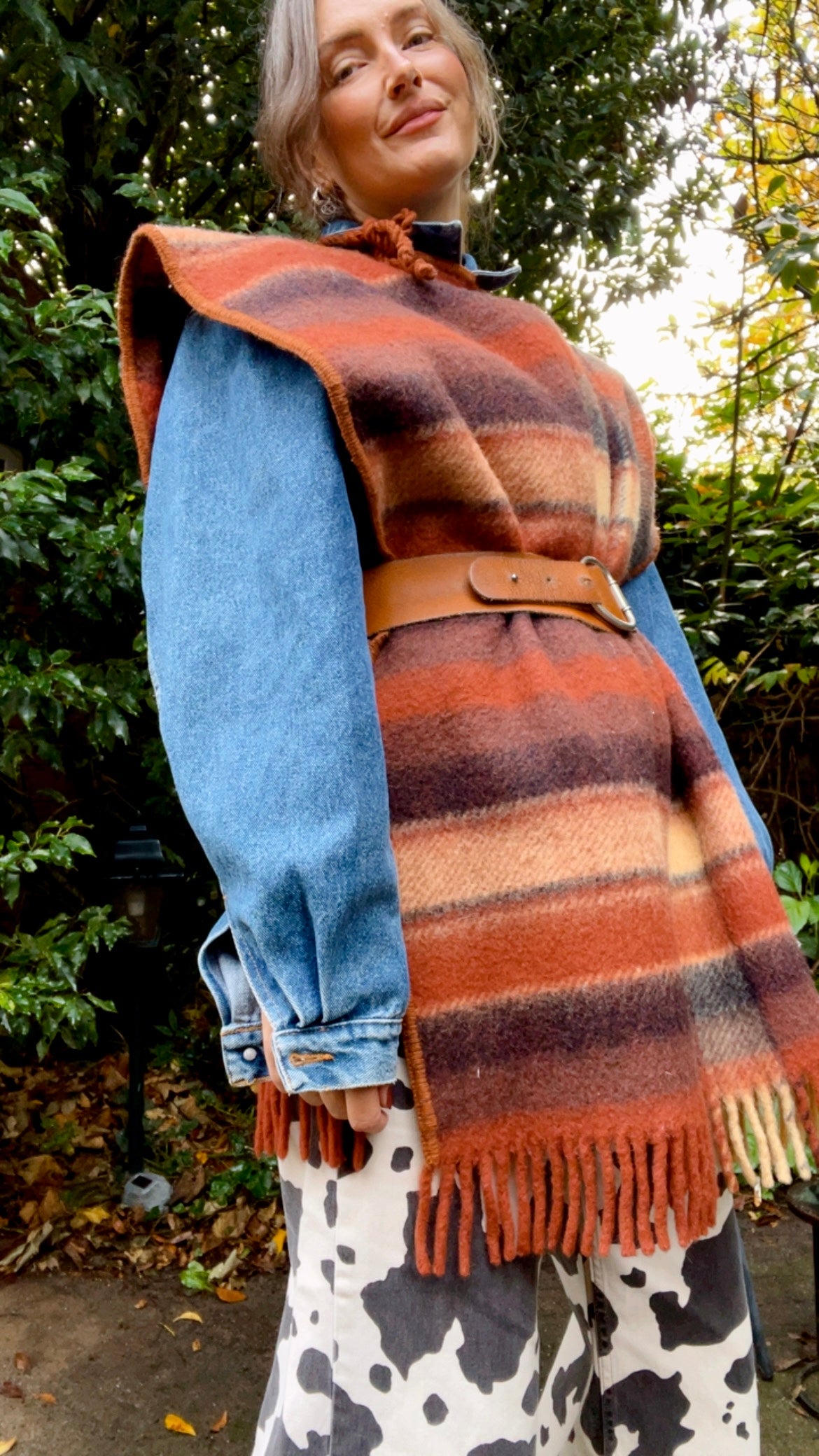 Woolen Blanket Poncho