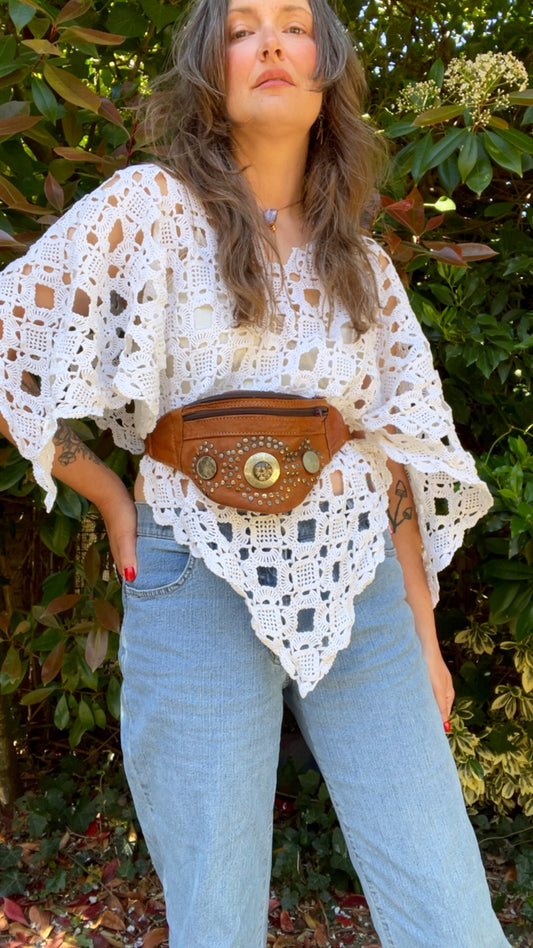 Reworked • Crochet Poncho Top