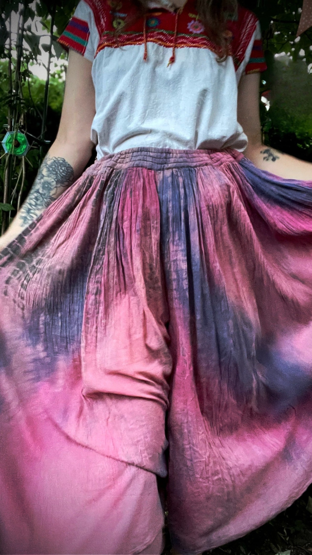 Wide Leg Tie Dye Trousers