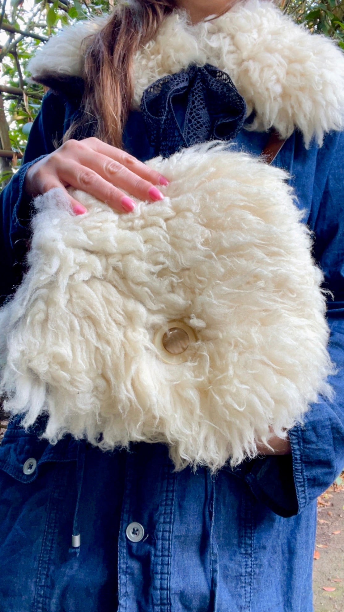 Reworked • Shearling & Leather Bag