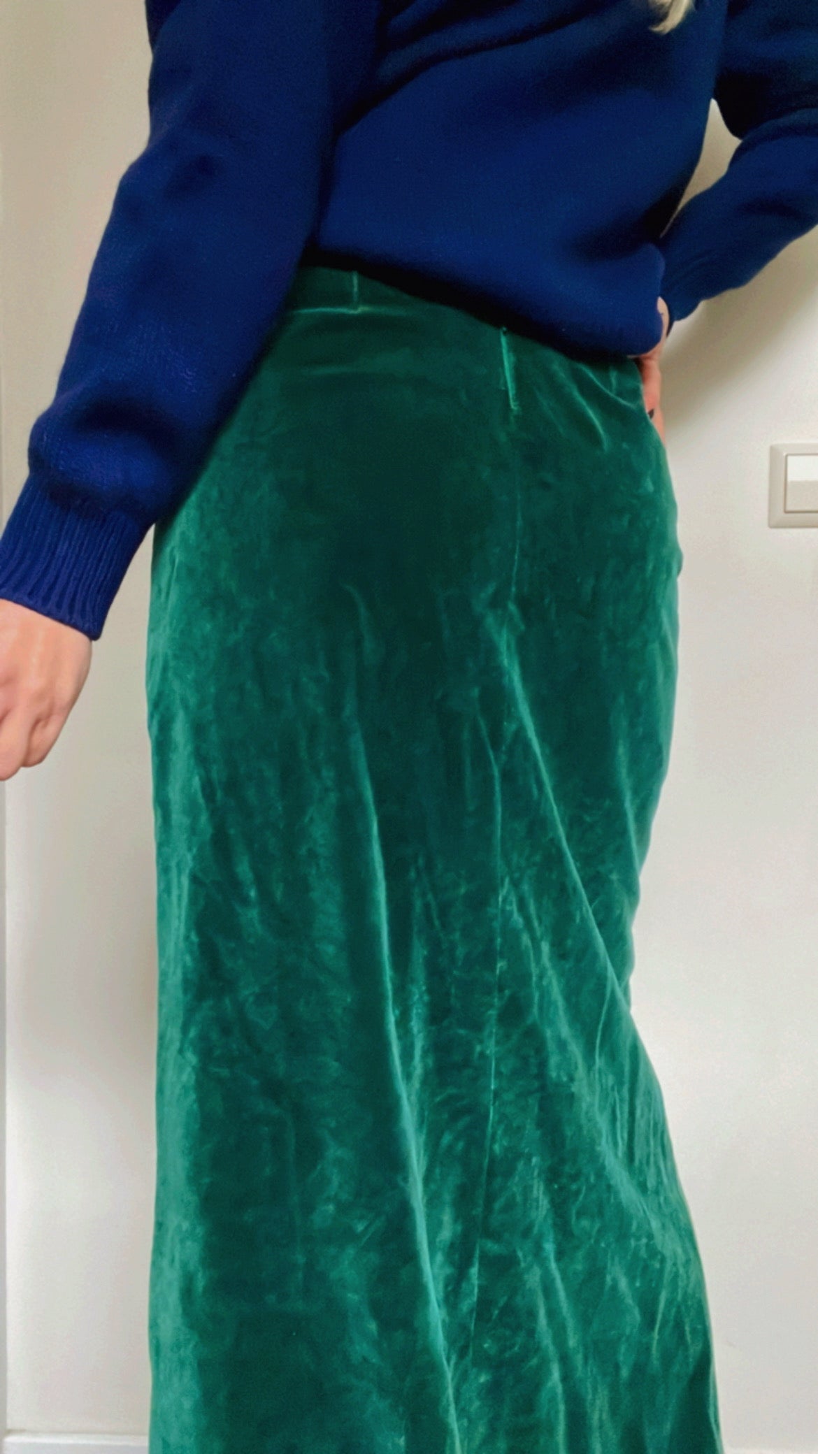 70s Velvet Maxi Skirt