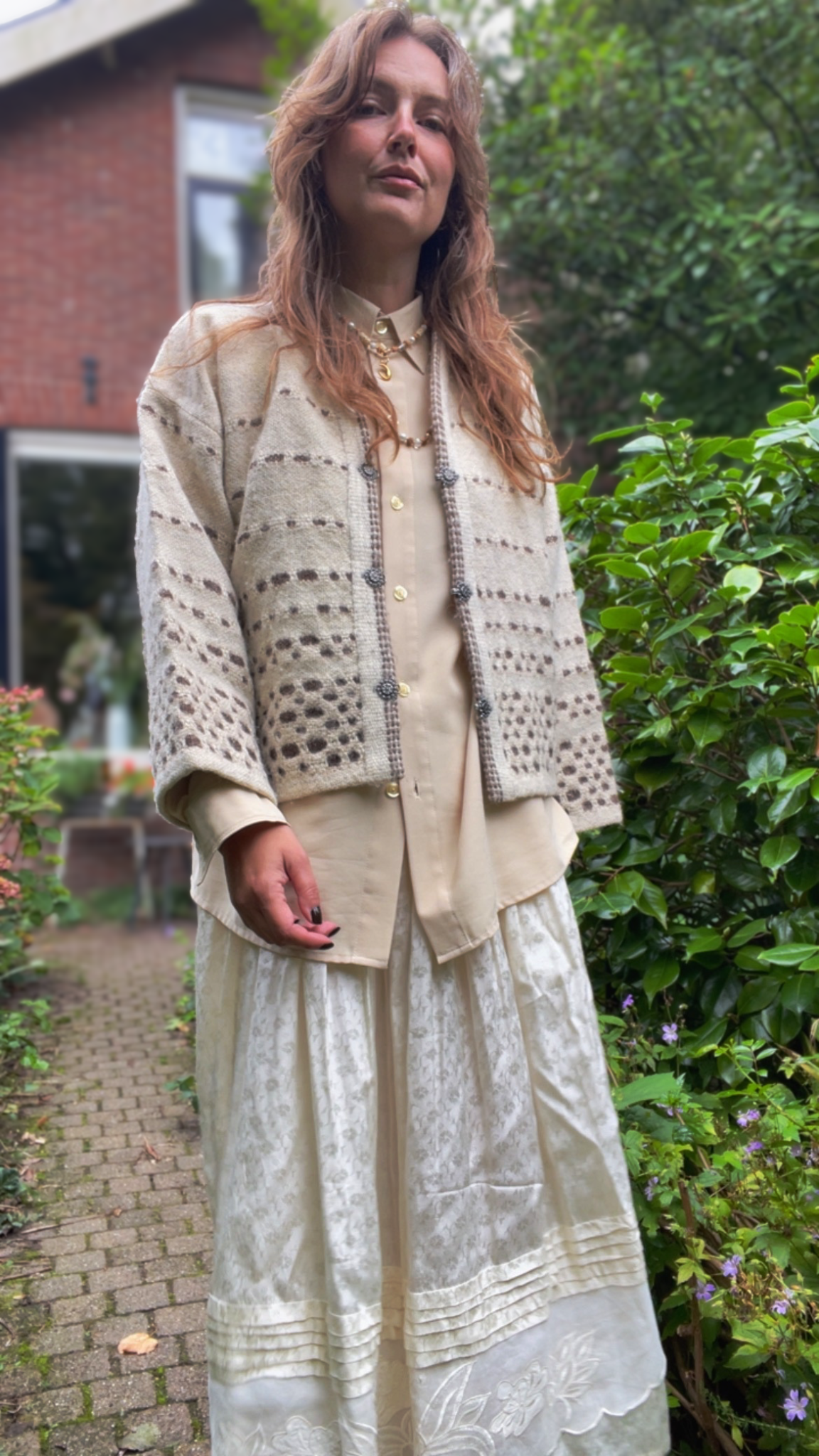 Neutral Wool Cardigan/ Jacket