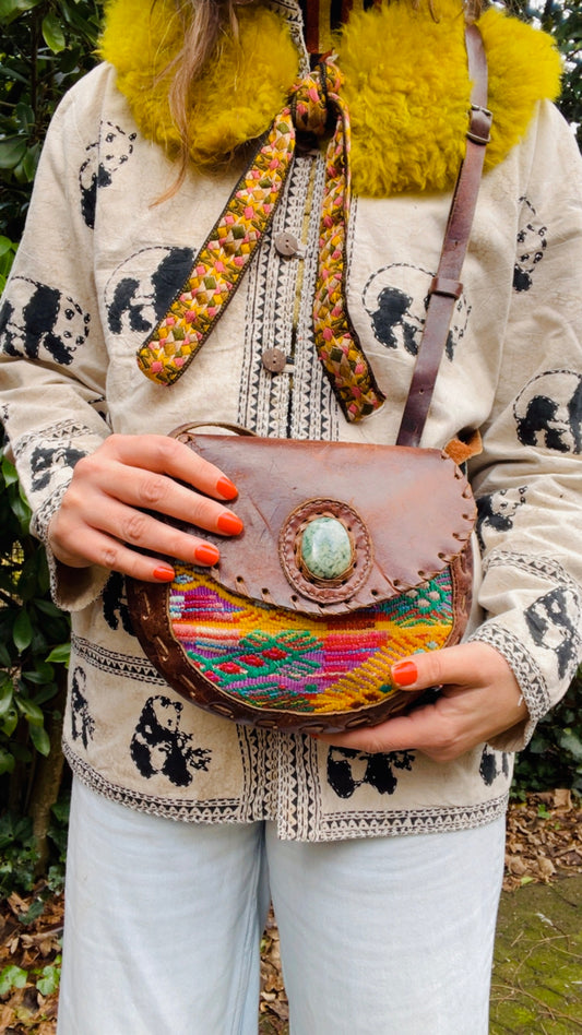 Huipil Leather Purse