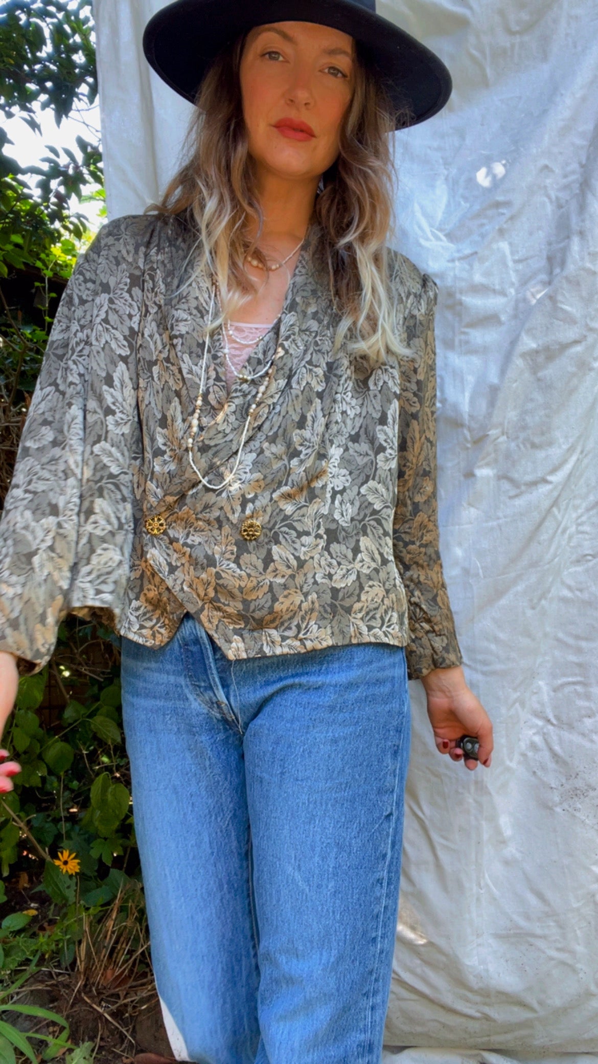 Botanical Blazer Top