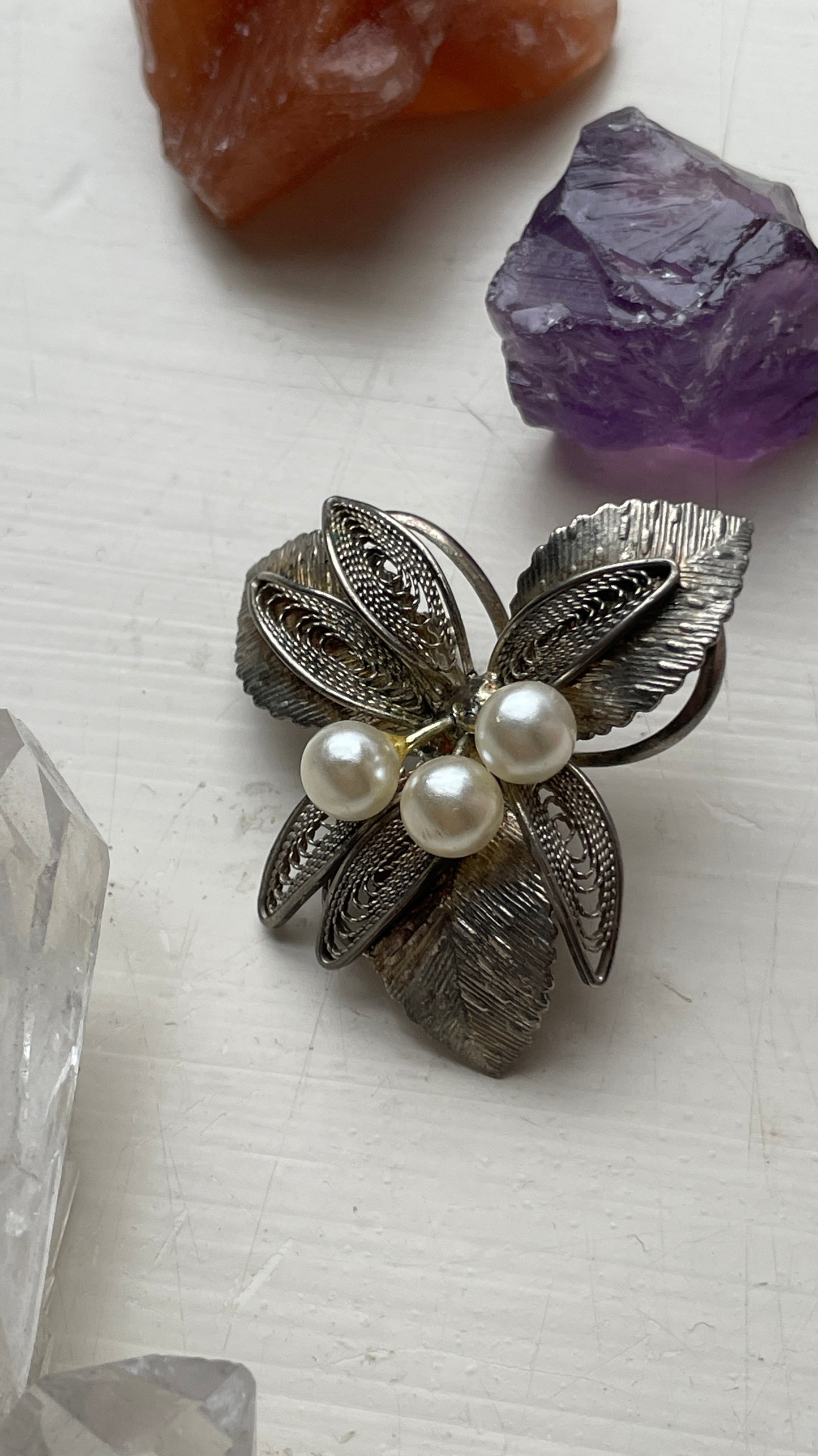 Filigree Botanical Brooch