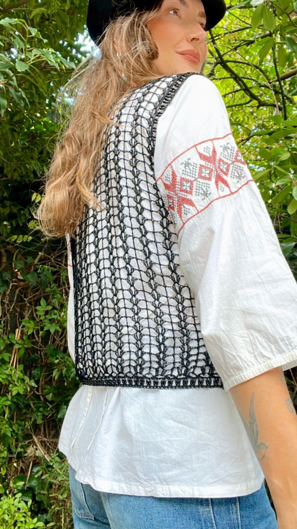 Beaded Crochet Waistcoat