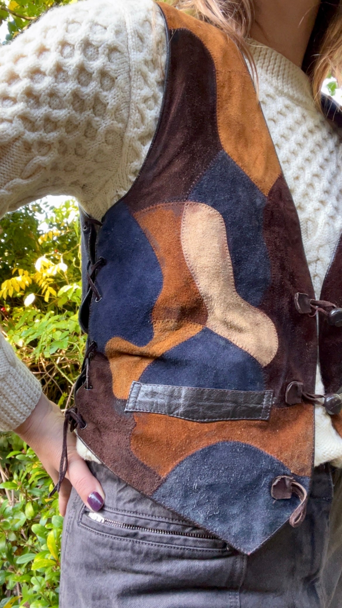 Patchwork Suede Waistcoat