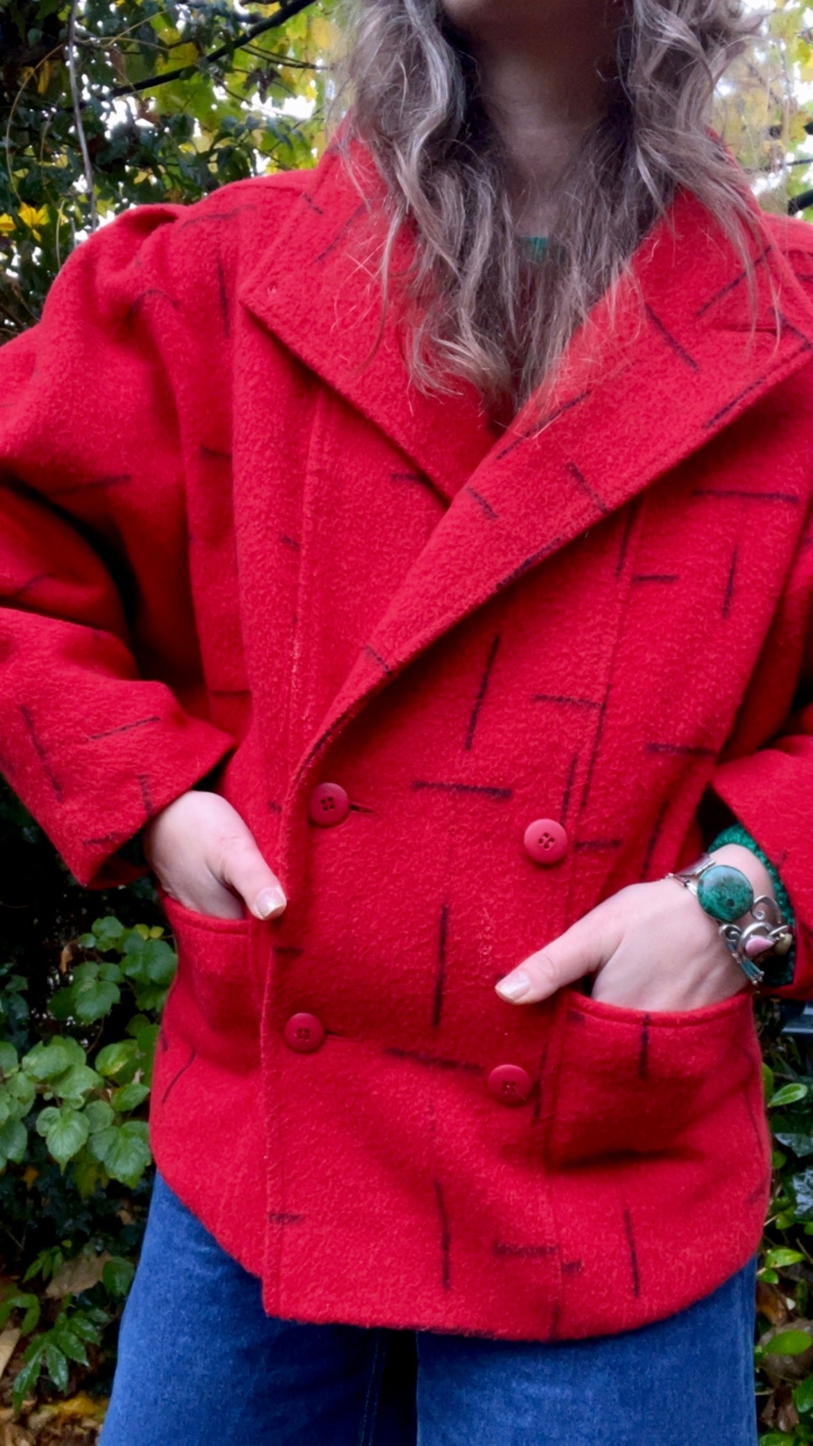 80s Red Coat