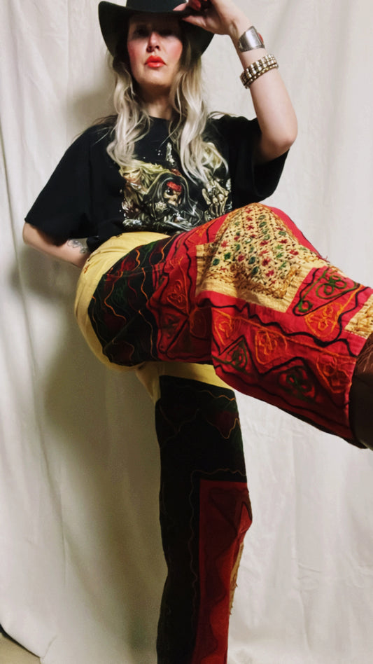 Patchwork Kantha trousers