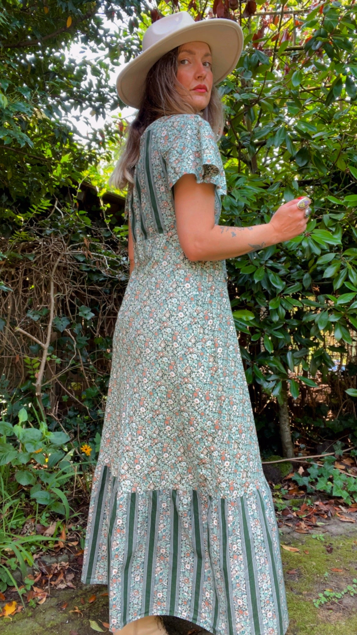 70s Floral Maxi Dress