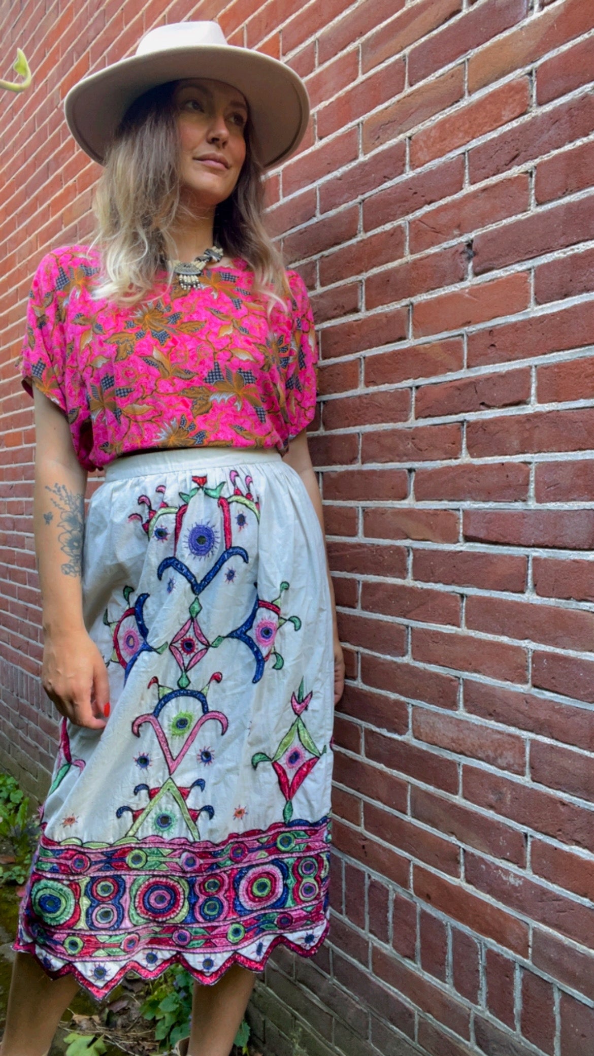 Mirror Embroidered Skirt