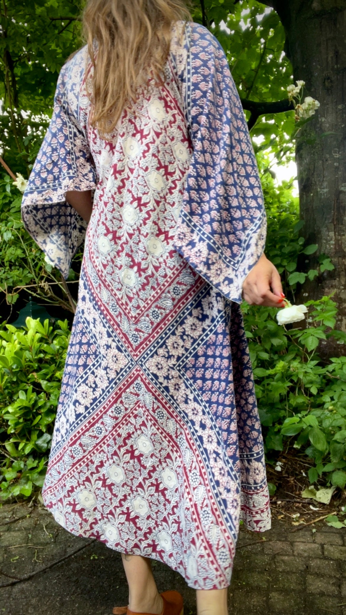 Cotton Blockprint Maxi Dress