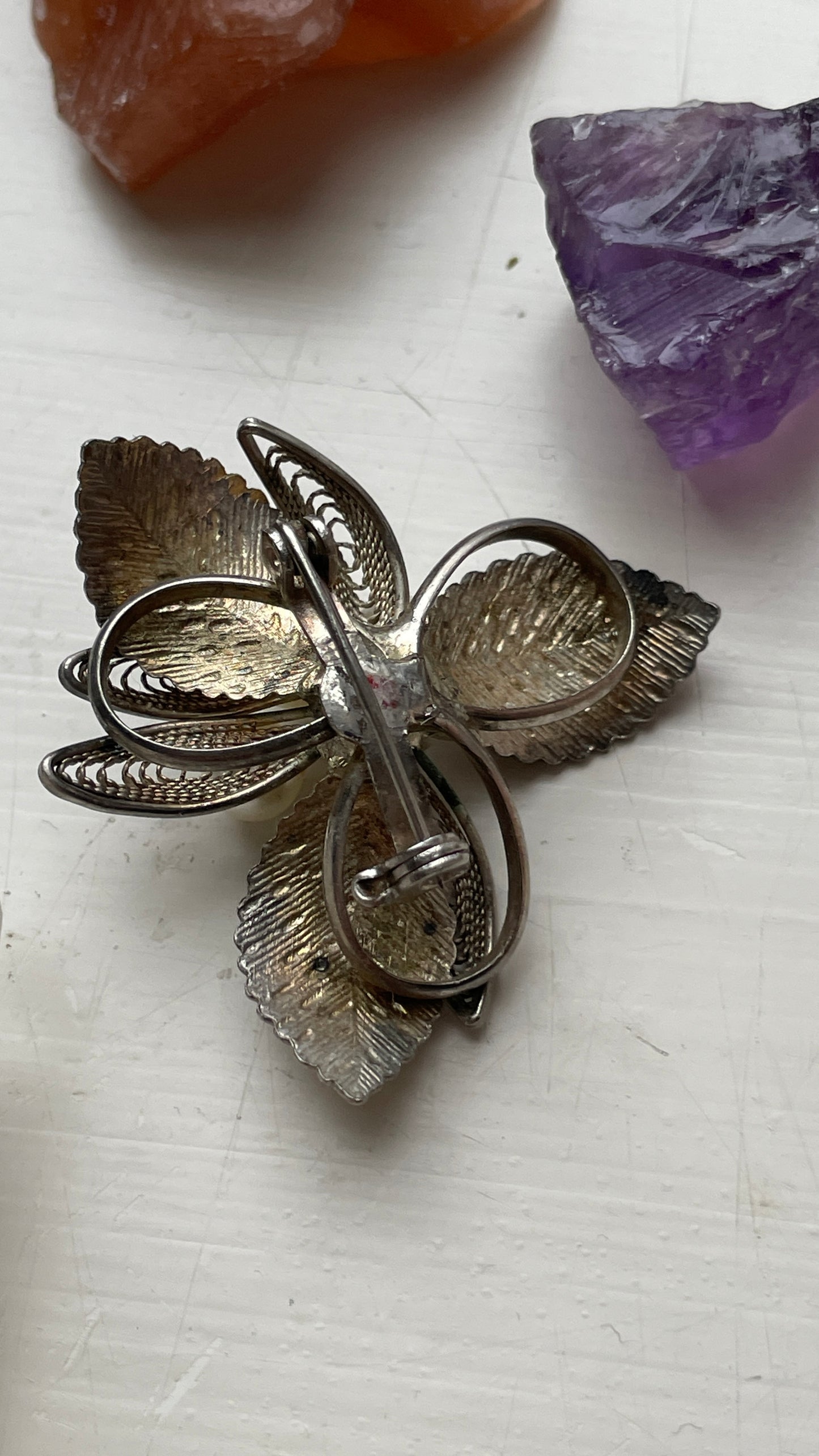 Filigree Botanical Brooch